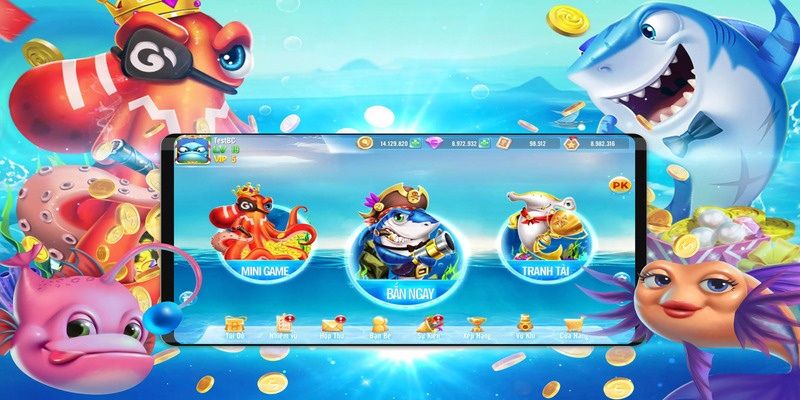 Giao diện game bắn cá xèng đổi thưởng dễ sử dụng  